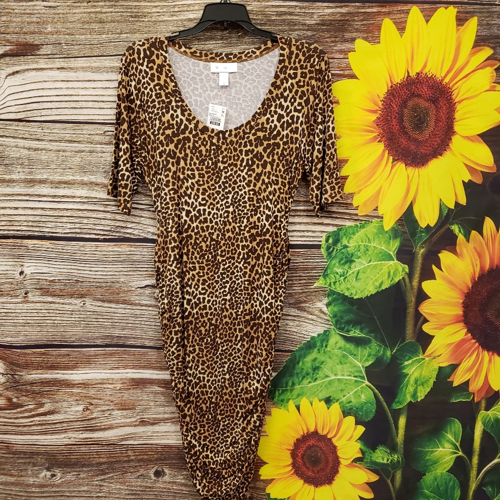 Motherhood Maternity  brown/tan animal print dress